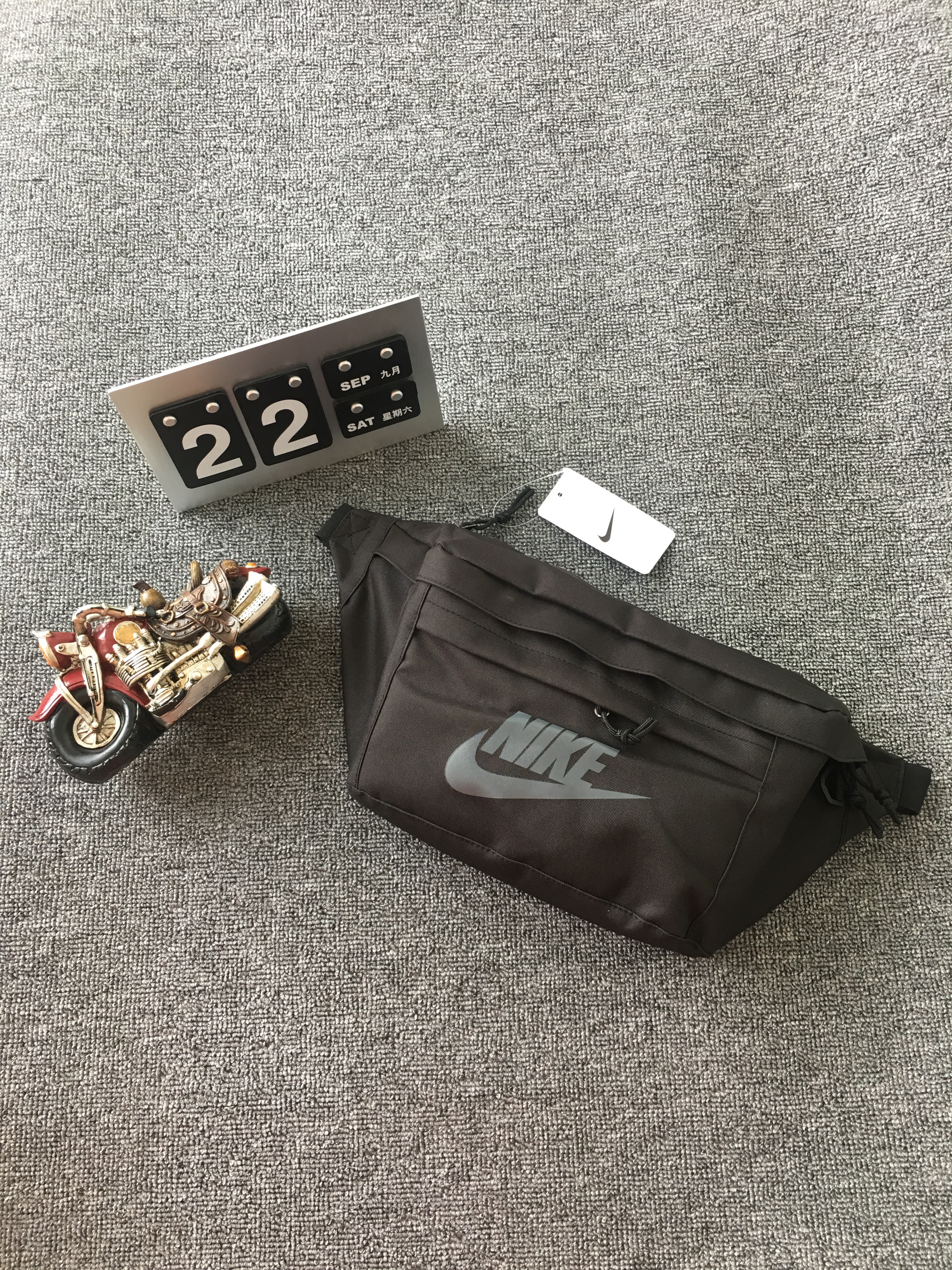 Nike Waist Bag Black Grey Logo